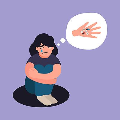 포토 JPG 해외이미지 여자 백그라운드 일러스트 바닥 앉기 10대 약 슬픔 죽음 좌절 울음 예방 공포 중독 마약 우울증 위기 자살 중독자 해외202004 해외포토 감정 컨셉 의학 모션 청소년 표정 사람 질병 파일형식 이미지허브