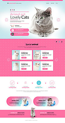 PSD 템플릿 웹템플릿 사이트템플릿 사람없음 반려동물 홈페이지 고양이 홈페이지시안 반려 이미지템플릿 동물 포유류 파일형식