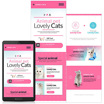 PSD 템플릿 웹템플릿 모바일 사람없음 반려동물 고양이 모바일템플릿 모바일웹 반려 이미지템플릿 동물 포유류 파일형식