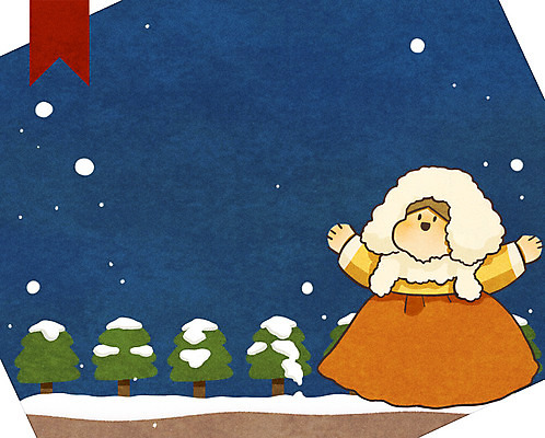 PSD 나무 여자 어린이 백그라운드 겨울 일러스트 한명 한복 옛날 눈내림 겨울배경 국내일러스트 식물 1 한국전통 계절 눈_날씨 사람 전통의상 파일형식