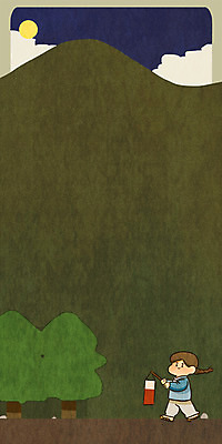 PSD 나무 남자 어린이 백그라운드 일러스트 산 한명 야외 등불 한복 밤길 옛날 국내일러스트 식물 1 한국전통 길 조명 사람 전통의상 파일형식