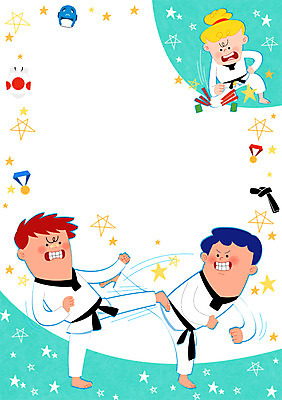 PSD 여자 남자 어린이 스포츠 일러스트 세명 킥 보호장비 태권도 태권도복 금메달 격파 프레임일러스트 국내일러스트 모션 프레임 도복 사람 격투기 장비 메달 파일형식