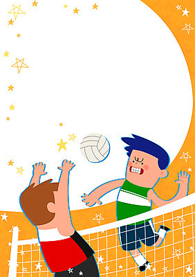 PSD 남자 어린이 스포츠 일러스트 두명 네트 배구 배구공 프레임일러스트 국내일러스트 스포츠용품 공 프레임 사람 구기 파일형식