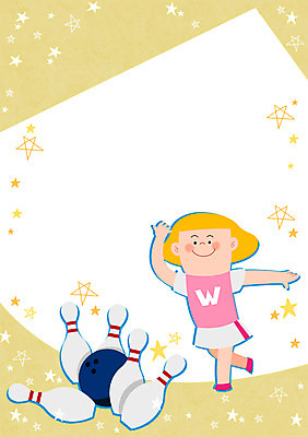 PSD 여자 어린이 스포츠 일러스트 한명 볼링핀 볼링 볼링공 프레임일러스트 국내일러스트 1 공 프레임 사람 구기 볼링용품 파일형식