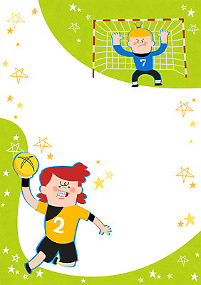 PSD 여자 어린이 스포츠 일러스트 두명 핸드볼 프레임일러스트 핸드볼경기 핸드볼골대 핸드볼공 국내일러스트 공 프레임 사람 경기 구기 골대 파일형식