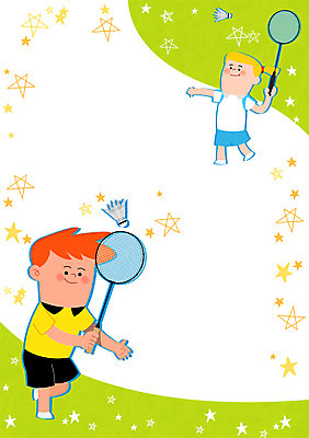 PSD 여자 남자 어린이 스포츠 일러스트 두명 배드민턴라켓 셔틀콕 배드민턴 프레임일러스트 국내일러스트 스포츠용품 프레임 사람 구기 라켓 파일형식