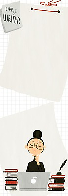 PSD 우먼라이프 여자 종이 생각 일러스트 한명 성인 책 노트북 작가 깃털펜 프레임일러스트 국내일러스트 직업 1 라이프스타일 프레임 사람 전자제품 펜 파일형식