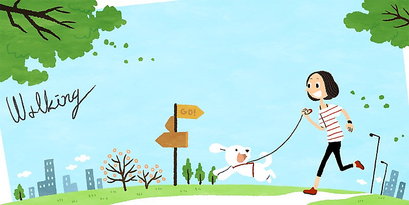 PSD 나무 우먼라이프 공원 여자 일러스트 한명 빌딩 성인 산책 표지판 강아지 프레임일러스트 국내일러스트 식물 1 라이프스타일 공공시설 휴식 프레임 알림판 사람 건물 반려동물 개 파일형식