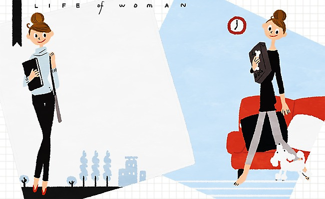 PSD 나무 우먼라이프 여자 시계 쿠션 일러스트 성인 두명 책 소파 강아지 프레임일러스트 국내일러스트 식물 라이프스타일 의자 프레임 사람 반려동물 개 파일형식