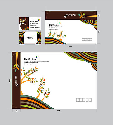 나무 템플릿 곡선 명함 명함템플릿 서류봉투 편지봉투 사람없음 세트 컬러풀 패키지 봉투템플릿 우편봉투 비즈디자인 봉투디자인 이미지템플릿 AI파일 식물 선 컬러 봉투 편지 우편물 파일형식 벡터