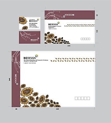 템플릿 명함 명함템플릿 해바라기 서류봉투 편지봉투 사람없음 세트 패키지 봉투템플릿 우편봉투 비즈디자인 봉투디자인 이미지템플릿 AI파일 꽃 봉투 편지 우편물 파일형식 벡터