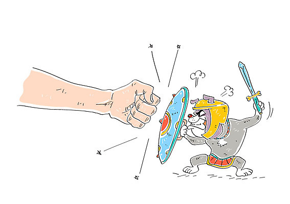 동물 일러스트 신체부위 주먹 칼 강아지 동물학대 동물보호 방패 국내일러스트 AI파일 모션 사람 반려동물 개 학대 사회이슈 파일형식 벡터