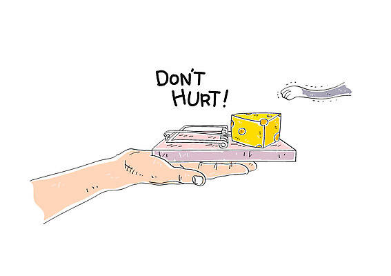 동물 손 일러스트 치즈 신체부위 강아지 동물보호 쥐덫 국내일러스트 AI파일 유제품 사람 반려동물 개 사회이슈 덫 파일형식 벡터