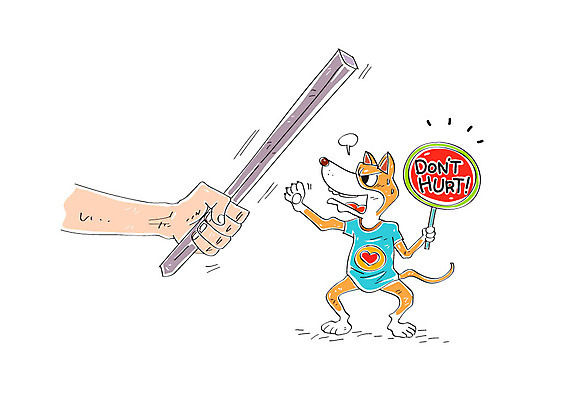 동물 손 일러스트 신체부위 동물학대 동물보호 몽둥이 국내일러스트 AI파일 사람 학대 사회이슈 파일형식 벡터