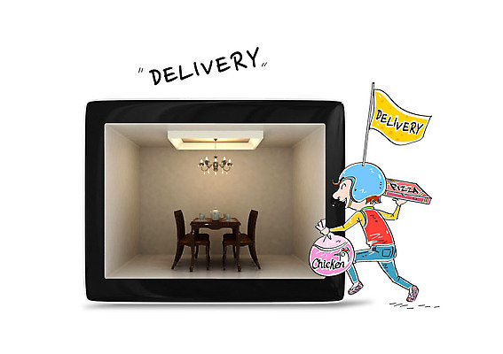 편집 편집이미지 남자 의자 식탁 조명 한명 성인 배달용 배달음식 이미지편집 AI파일 1 음식 가구 탁자 사람 배송 배달 파일형식 벡터