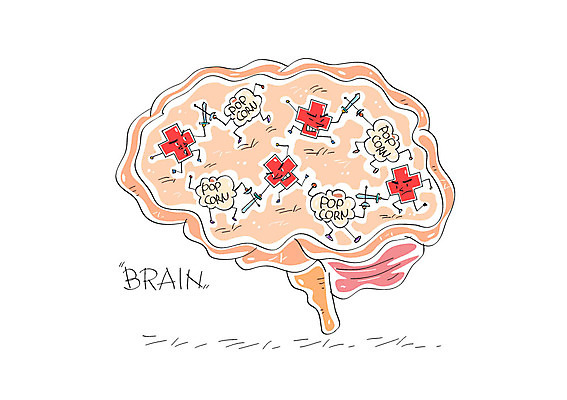 일러스트 사람없음 칼 장기 뇌 팝콘 칼싸움 국내일러스트 AI파일 신체 싸움 파일형식 벡터