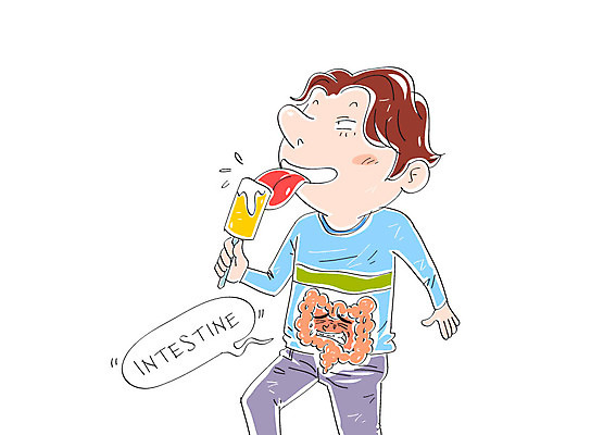 남자 일러스트 아이스크림 한명 성인 장기 대장 국내일러스트 AI파일 1 신체 디저트 사람 장기_의학 파일형식 벡터