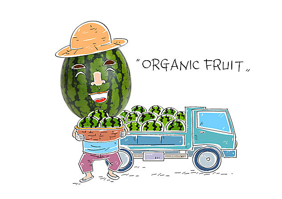 편집 편집이미지 수박 사람모양 한명 바구니 트럭 밀짚모자 수박장수 이미지편집 AI파일 모양 모자_잡화 1 과일 자동차 사람 파일형식 벡터 장수_직업