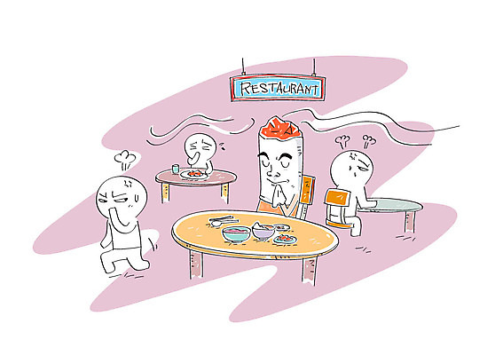 일러스트 식탁 사람모양 흡연 담배 식당 담배꽁초 담배연기 국내일러스트 AI파일 모양 탁자 상점 연기 파일형식 벡터