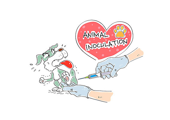 동물 손 일러스트 주사기 신체부위 강아지 예방접종 국내일러스트 AI파일 의료기기 사람 반려동물 개 접종 파일형식 벡터