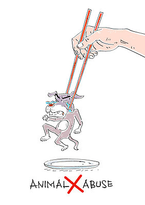 동물 접시 손 일러스트 젓가락 신체부위 강아지 동물학대 국내일러스트 AI파일 식기 수저 사람 반려동물 개 학대 파일형식 벡터