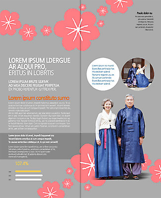 전신 PSD 템플릿 편집 한국전통 표지디자인 북디자인 출판디자인 여자 명절 기념일 남자 꽃 내지 리플렛 2단접지 북커버 서기 앉기 팜플렛 여러명 성인 노부부 한국인 60대 한복 이미지템플릿 식물 전통 부부 노년 다수 모션 한국 사람 동양인 이벤트 전통의상 파일형식