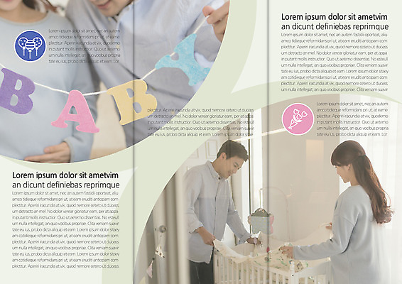 템플릿 편집 표지디자인 북디자인 부부 알파벳 출판디자인 여자 남자 내지 리플렛 북커버 3단접지 팜플렛 여러명 상반신 성인 옆모습 30대 임산부 임신 한국인 아기 출산 풍선 출산준비 가랜드 아기침대 이미지템플릿 AI파일 커플 영어 뷰포인트 다수 사람 동양인 장년 아기용품 침대 파티용품 파일형식 벡터