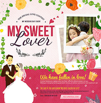 PSD 템플릿 커플 여자 남자 꽃 웨딩드레스 웹템플릿 결혼 안기 이벤트페이지 정장 턱시도 이벤트 여러명 성인 선물상자 한국인 폴라로이드사진 이미지템플릿 식물 드레스 옷 다수 관계 모션 선물 사람 동양인 상자 폴라로이드 페이지 파일형식