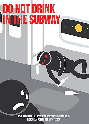 포스터 일러스트 창문 넥타이 술병 사람모양 두명 픽토그램 달 예절 전철 만취 로드에티켓 국내일러스트 AI파일 자연요소 모양 잡화 육상교통 병_용기 대중교통 주류 사람 술취함 파일형식 벡터