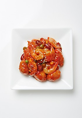 포토 JPG 스튜디오촬영 한식 반찬 실내 사람없음 집밥 칠리새우 국내포토 음식 내부 파일형식