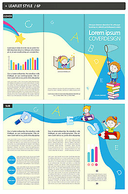 템플릿 알파벳 여자 교육 남자 ZIP 어린이 리플렛 여러명 책 연필 인디자인 INDD 이미지템플릿 영어 다수 학용품 사람 필기구 파일형식