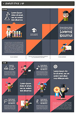 템플릿 교육 남자 ZIP 리플렛 학사모 여러명 성인 책 졸업가운 이젤 비커 인디자인 INDD 이미지템플릿 모자_잡화 다수 졸업 실험기구 사람 미술도구 가운 파일형식