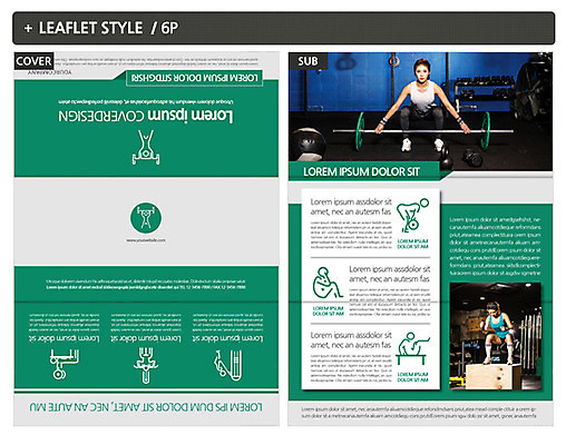 템플릿 여자 ZIP 리플렛 성인 두명 운동 한국인 역기 인디자인 INDD 이미지템플릿 건강 사람 동양인 파일형식