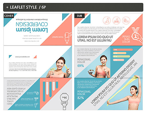 템플릿 여자 ZIP 리플렛 성인 세명 운동 한국인 인디자인 INDD 이미지템플릿 건강 사람 동양인 파일형식