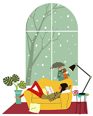 커플 여자 남자 화분 쿠션 겨울 일러스트 우산 실내 성인 책 세명 소파 독서 머그컵 스탠드 눈 안식처 혼자 국내일러스트 AI파일 자연요소 계절 의자 관계 날씨 휴식 조명 사람 내부 컵 파일형식 벡터