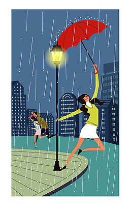 여자 남자 가로등 일러스트 우산 성인 야외 세명 점프 비 야간 즐거움 혼자 국내일러스트 AI파일 자연요소 공공시설 감정 모션 날씨 사람 파일형식 벡터