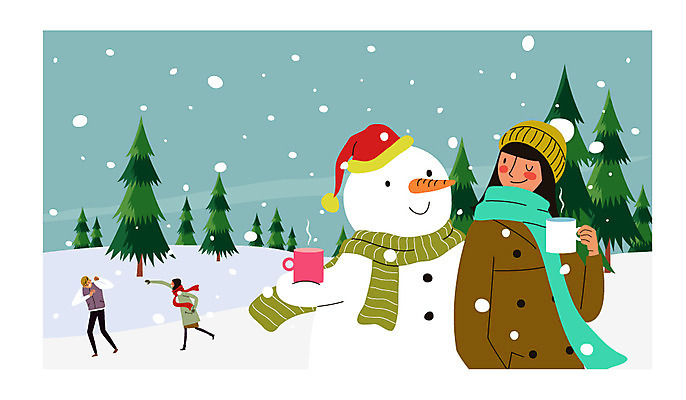 나무 커플 여자 남자 겨울 일러스트 눈사람 성인 세명 머그컵 눈 눈싸움 혼자 국내일러스트 AI파일 자연요소 식물 계절 관계 날씨 눈_날씨 사람 컵 싸움 파일형식 벡터