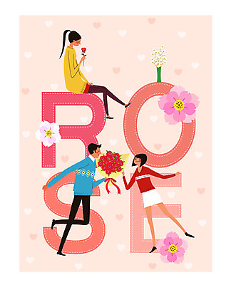 여자 남자 꽃잎 꽃다발 일러스트 성인 세명 장미 고백데이 로즈데이 혼자 국내일러스트 AI파일 꽃 데이이벤트 사람 파일형식 벡터