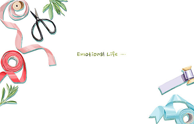 PSD 리본 백그라운드 일러스트 수채화 가위 사람없음 라이프 공예 감성 국내일러스트 컨셉 문구용품 취미 생활 파일형식