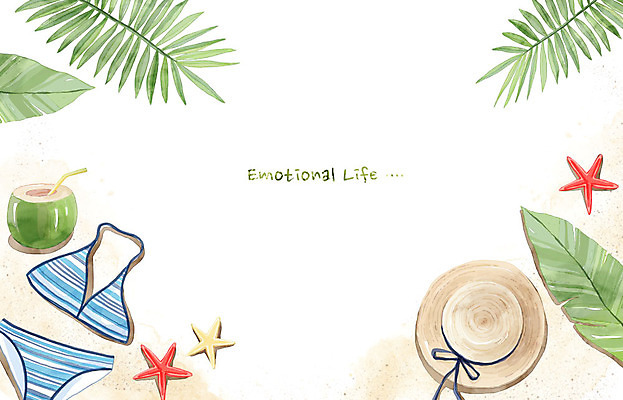 PSD 백그라운드 일러스트 나뭇잎 수채화 불가사리 바캉스용품 사람없음 라이프 비키니 밀짚모자 감성 코코넛주스 국내일러스트 모자_잡화 수영복 컨셉 잎 극피동물 생활 주스 오브젝트 코코넛 파일형식