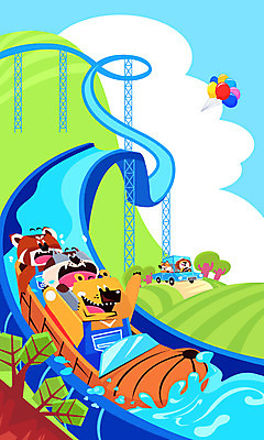 동물 일러스트 곰 자동차 사람없음 고양이 놀이공원 놀이기구 사자 풍선 롤러코스터 레서판다 웰시코기 프레임일러스트 국내일러스트 AI파일 육상교통 포유류 프레임 반려동물 테마파크 개 파일형식 벡터