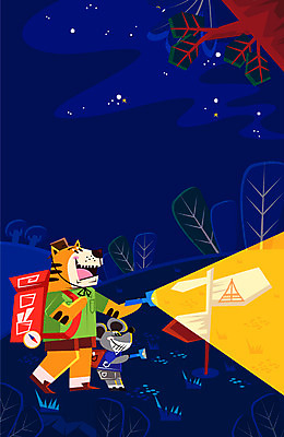 나무 동물 일러스트 배낭 산 사람없음 야외 등산 캠핑 손전등 표지판 호랑이 야간 쥐 나침반 프레임일러스트 국내일러스트 AI파일 자연요소 식물 가방 포유류 레저 조명 프레임 알림판 트래킹 설치류 파일형식 벡터