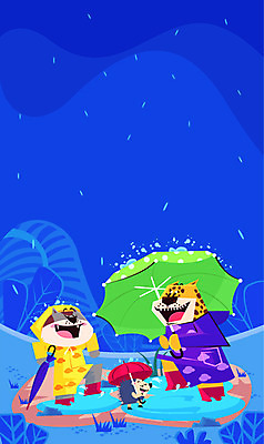 동물 일러스트 우산 장화 사람없음 고양이 빗방울 웅덩이 우비 표범 고슴도치 프레임일러스트 국내일러스트 AI파일 옷 신발 포유류 프레임 반려동물 비_날씨 파일형식 벡터