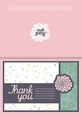 꽃잎 카드템플릿 나뭇잎 사람없음 감사카드 감사 축하카드 이미지템플릿 AI파일 템플릿 꽃 감정 잎 카드_감사 파일형식 벡터