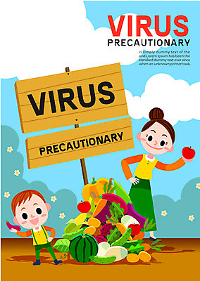 여자 남자 포스터 어린이 허리손 채소 일러스트 호박 가지 수박 감자 성인 두명 건강관리 팻말 공익캠페인 바이러스 사과 무 예방 국내일러스트 AI파일 캠페인 포즈 과일 뿌리채소 프레임 건강 관리 사람 파일형식 벡터