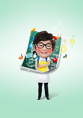 전신 PSD 편집 편집이미지 안경 의학 한명 서기 웃음 소년 책 한국인 의사 구급상자 플라스크 막자사발 분자구조모형 이미지편집 1 잡화 남자 어린이 모션 표정 실험기구 사람 동양인 모형 의료진 의료용품 사발 분자구조 파일형식