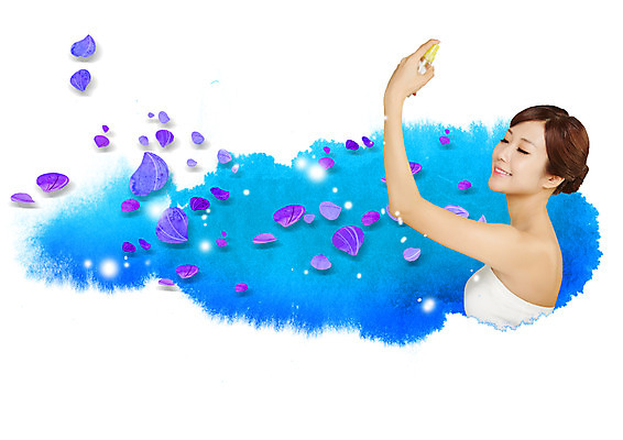 PSD 편집 편집이미지 우먼라이프 여자 꽃잎 캘리그라피 한명 웃음 상반신 20대 성인 옆모습 화장 뷰티 눈감음 화장품 튜브탑 일본인 뿌리기 미스트 이미지편집 외국인 1 라이프스타일 꽃 뷰포인트 상의 모션 표정 사람 동양인 청년 파일형식