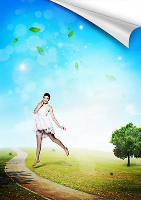 전신 PSD 서양인 나무 편집 편집이미지 우먼라이프 원피스 여자 길 나뭇잎 한명 서기 잔디 20대 성인 뷰티 이미지편집 외국인 식물 1 라이프스타일 옷 잎 모션 사람 청년 파일형식