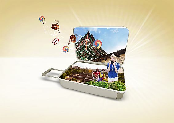 PSD 서양인 편집 편집이미지 여자 여행 한국건축 한국 상반신 20대 성인 세명 카메라 캐리어 사진촬영 부채 고무신 단청 하회탈 한옥마을 국내여행 이미지편집 외국인 건축 아시아 신발 한옥 사람 청년 전자제품 마을 여행가방 촬영 탈 파일형식