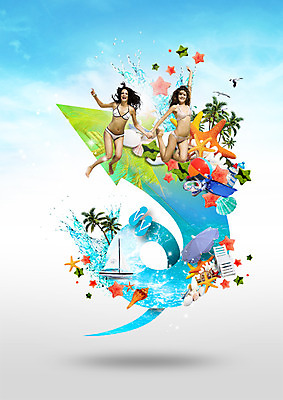 전신 PSD 서양인 편집 편집이미지 여자 별 바다 여행 조개 불가사리 수박 20대 성인 두명 여름휴가 바캉스 비키니 야자수 손잡기 점프 파라솔 소라 물안경 선베드 이미지편집 자연요소 외국인 나무 수영복 의자 과일 모션 휴가 어패류 극피동물 사람 청년 수영용품 파일형식 여름_계절